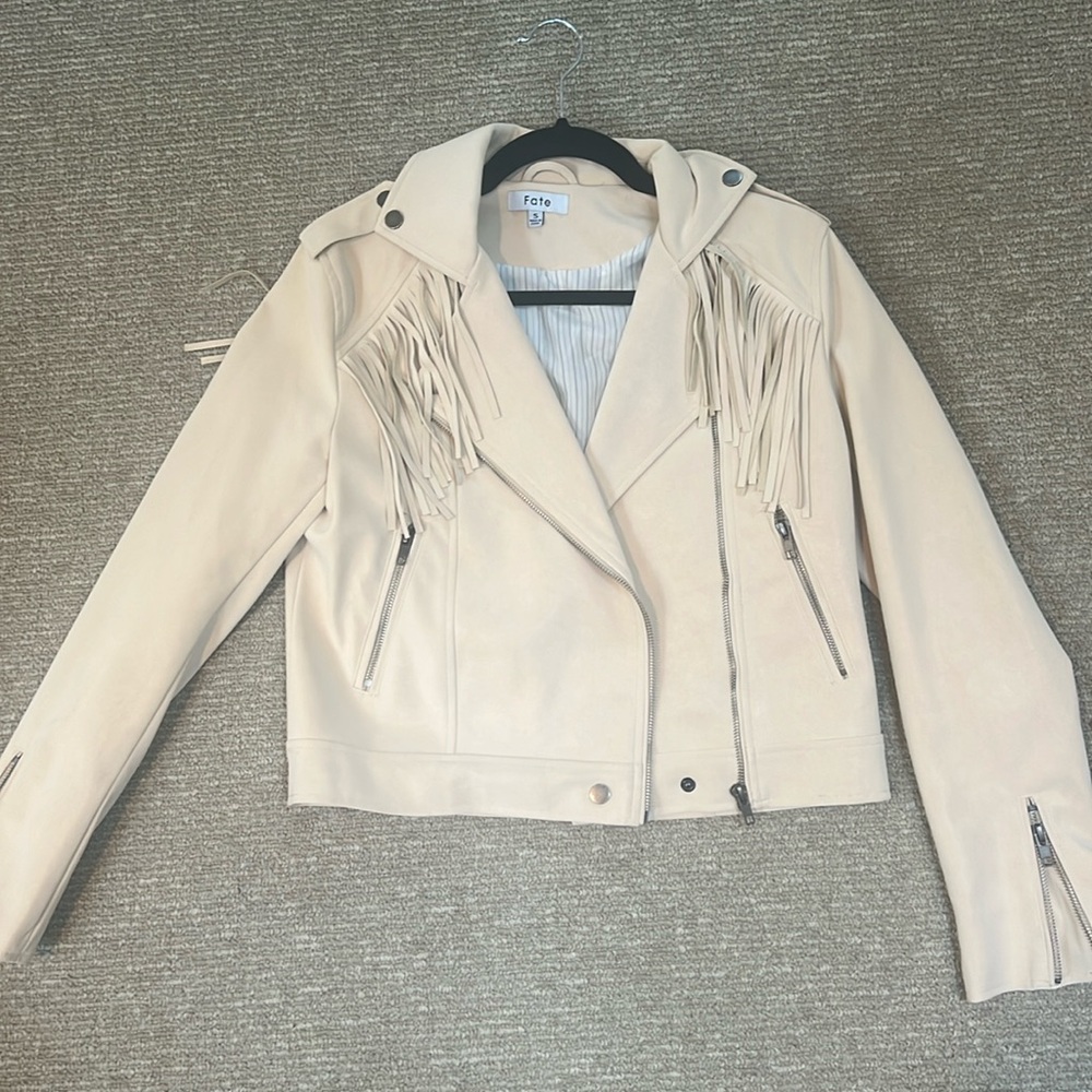 Western inspired faux leather jacket